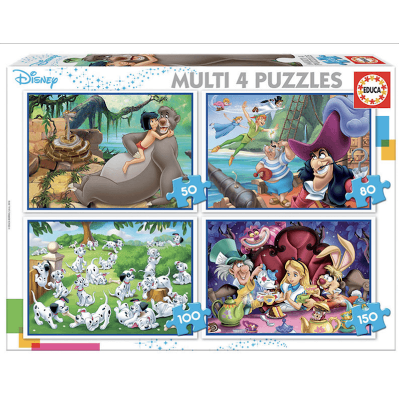 Puzzle multi 4 en 1 - Classiques Disney - Educa Borras - Image 1