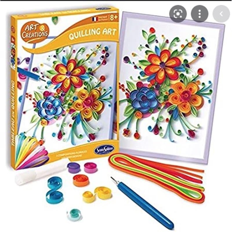 Art et creations quilling art Au coeur des fleurs - Image 1