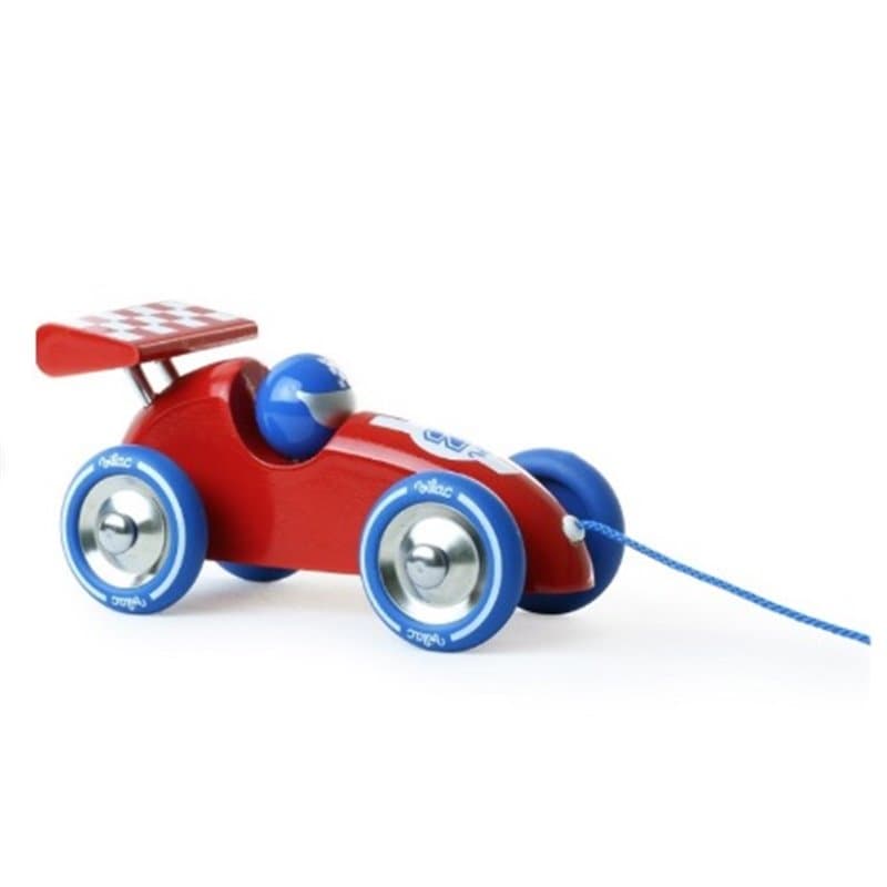 Voiture de course a trainer rouge et bleue - Image 1