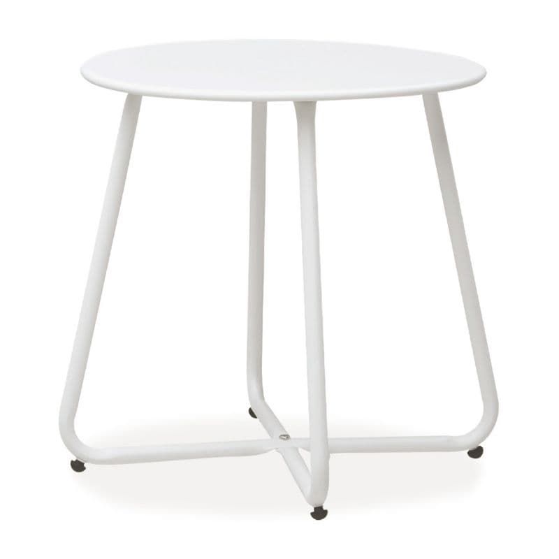 Table ronde métal - couleur blanc - Image 1