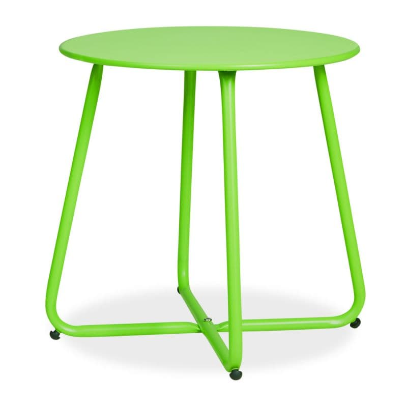 Table ronde métal - couleur vert - Image 1