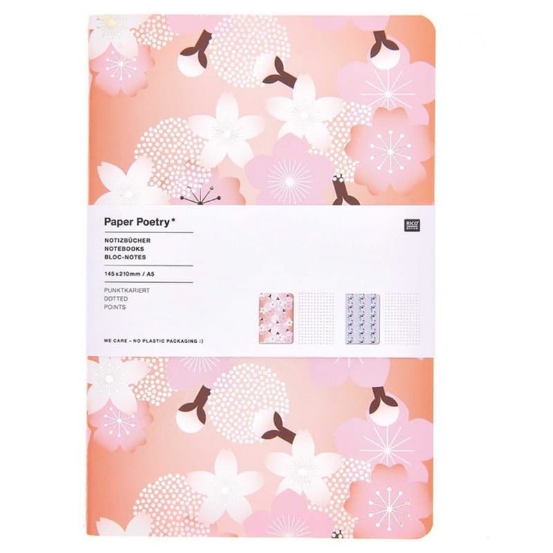 Lot de 2 bloc a notes Sakura DIN A5 - Image 1