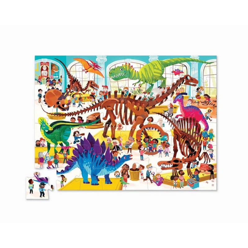 Puzzle 48 pieces - Une journee au musee dino - Image 1