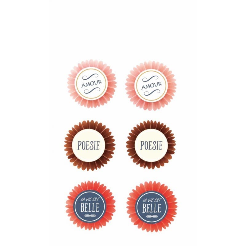 Stickers effet 3D theme poesie - Image 1