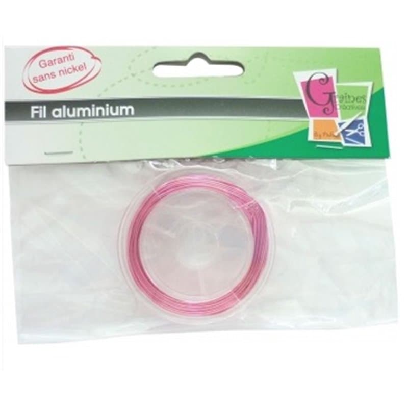 Fil aluminium Rose 0.6mm  - 10M - Image 1