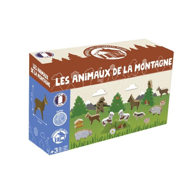 Les animaux de la montagne en bois - Image 1