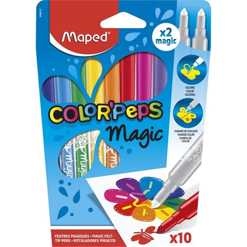 Feutres magiques color'peps x10 bte carton - Image 1