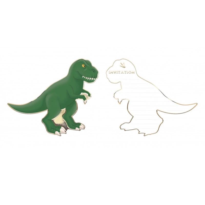 Set de 8 invitations Dino - Image 1