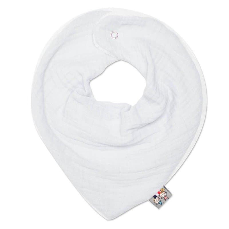 Bavoir bandana - Jeanne - blanc - Image 1