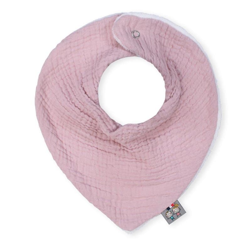 Bavoir bandana - Jeanne - rose - Image 1