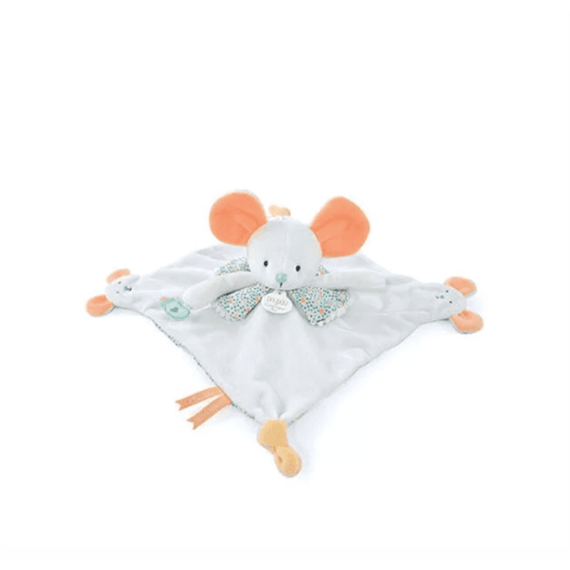 Doudou avec marionnette a doigts - souris - Image 1