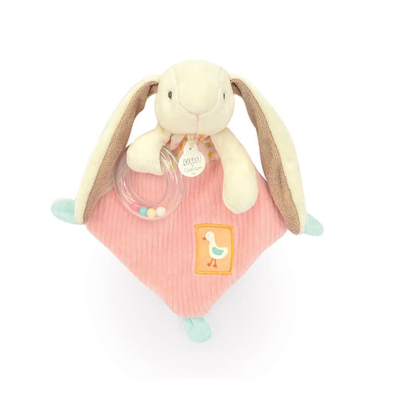Doudou hochet Lapin Ciboulette - 21 cm - Image 1