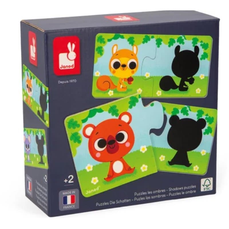 Puzzle Les animaux et leur ombre - Janod - Image 1