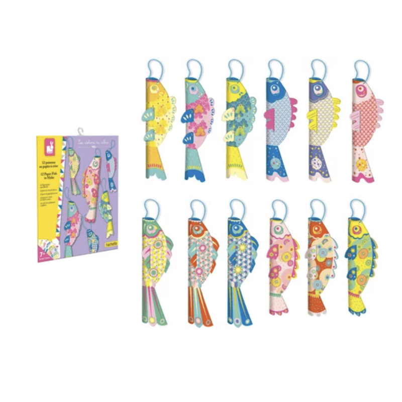 12 poissons en papier a creer - Image 1