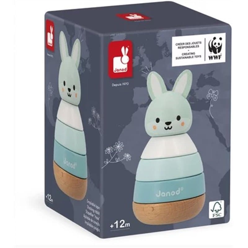 Empilable Lapin en bois WWF - Image 1