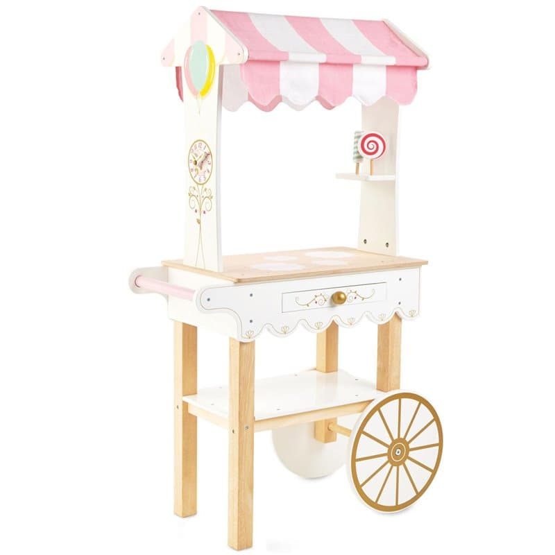 Chariot à thé et friandises - rose/bois naturel - Image 1