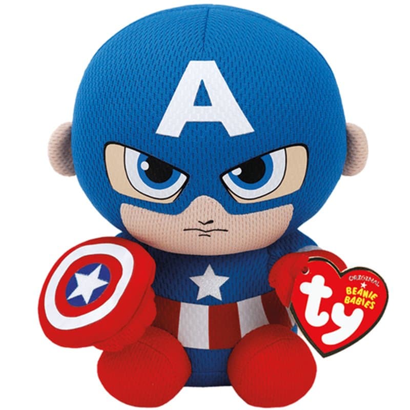 Marvel Beanie Babies Small - Captain America - Image 1