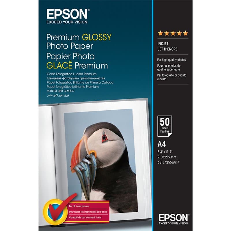 Epson Premium Glossy Photo Paper - A4 - 50 Feuilles - Image 1