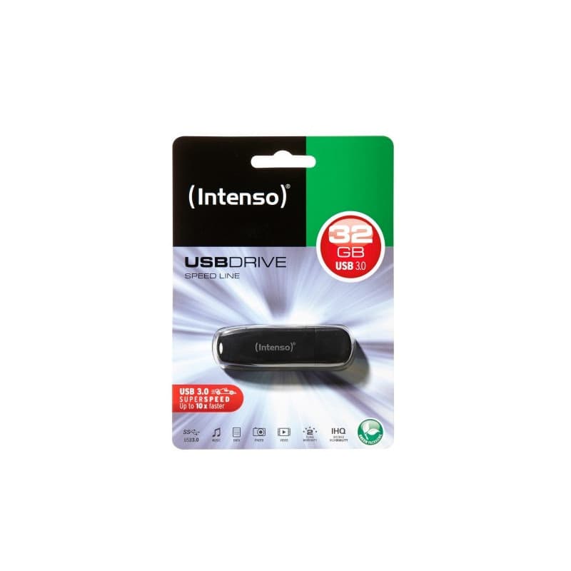 Clé USB Intenso FAELAP0356 USB 3.0 32 GB Noir 32 GB Clé USB - Image 1