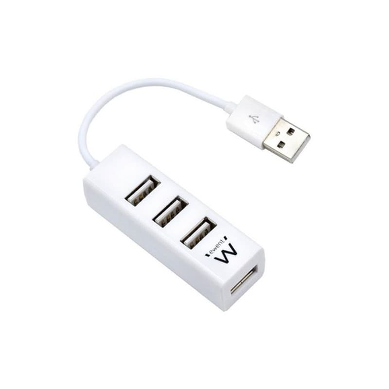 Ewent EW1122 hub & concentrateur USB 2.0 Blanc - Image 1
