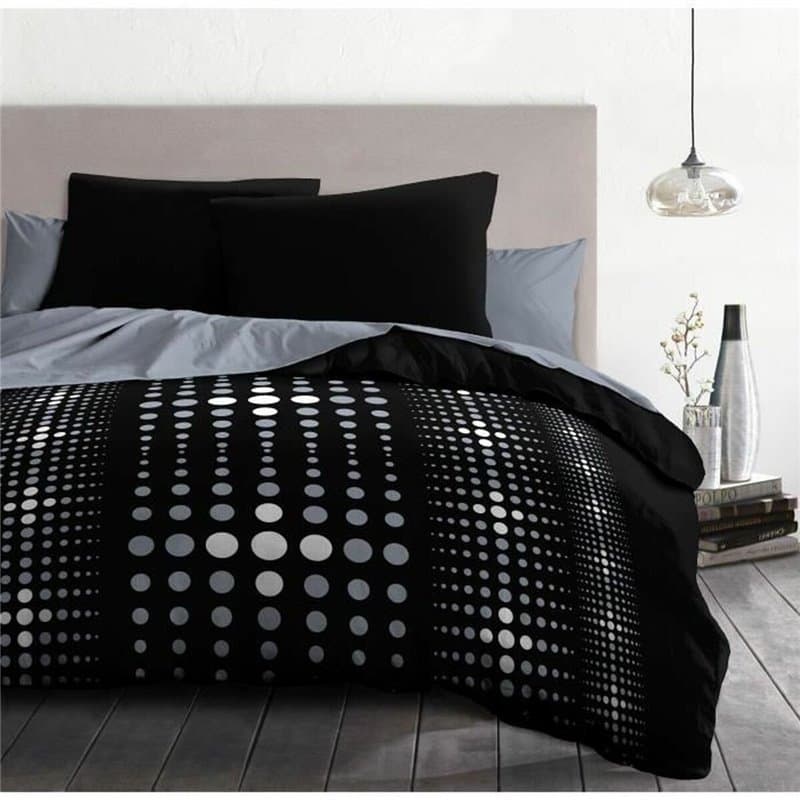 Housse de Couette HOME LINGE PASSION Noir 240 x 260 cm - Image 1