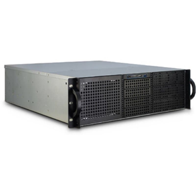 Inter-Tech 3U-30248 Support Noir, Acier inoxydable - Image 1