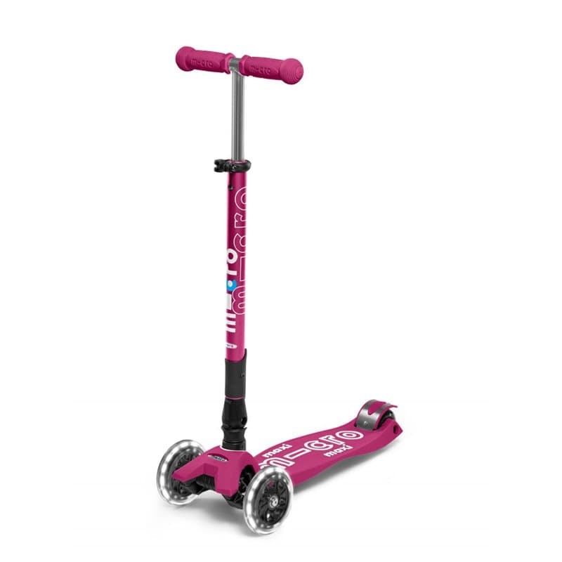 Trottinette  Maxi Micro Deluxe Pliable LED - Baie Rouge - Image 1