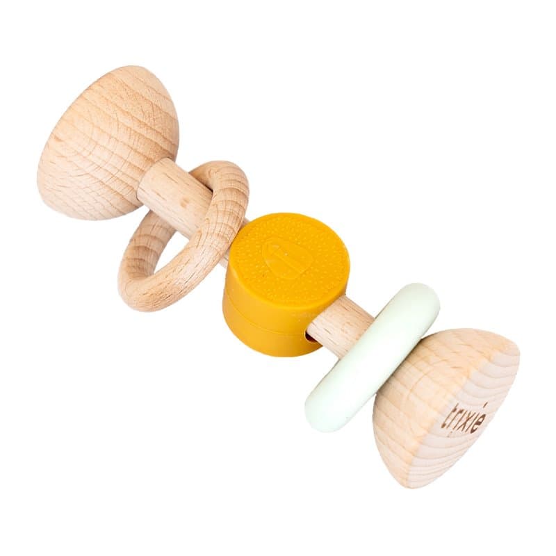 Hochet en silicone et en bois - Mr Lion - Image 1