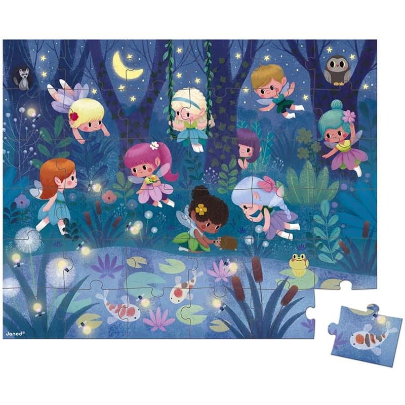 Puzzle les fees et nenuphars - 36 pieces - Image 1