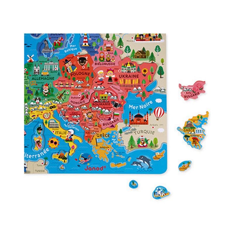 puzzle carte europe magnetique - Image 1