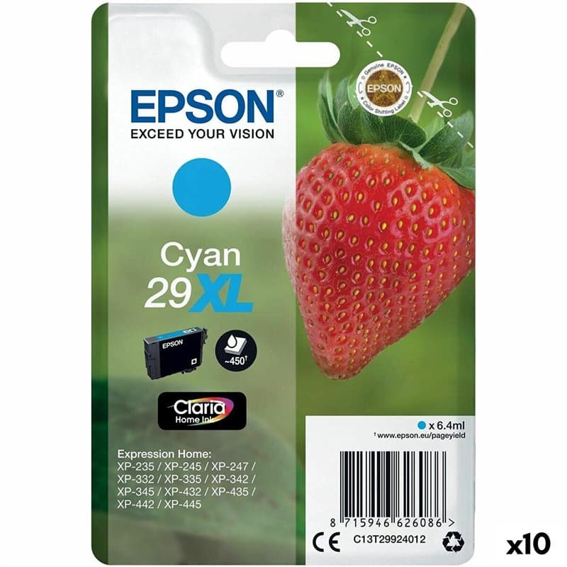 Cartouche d'encre originale Epson 29 XL Cyan (10 Unités) - Image 1