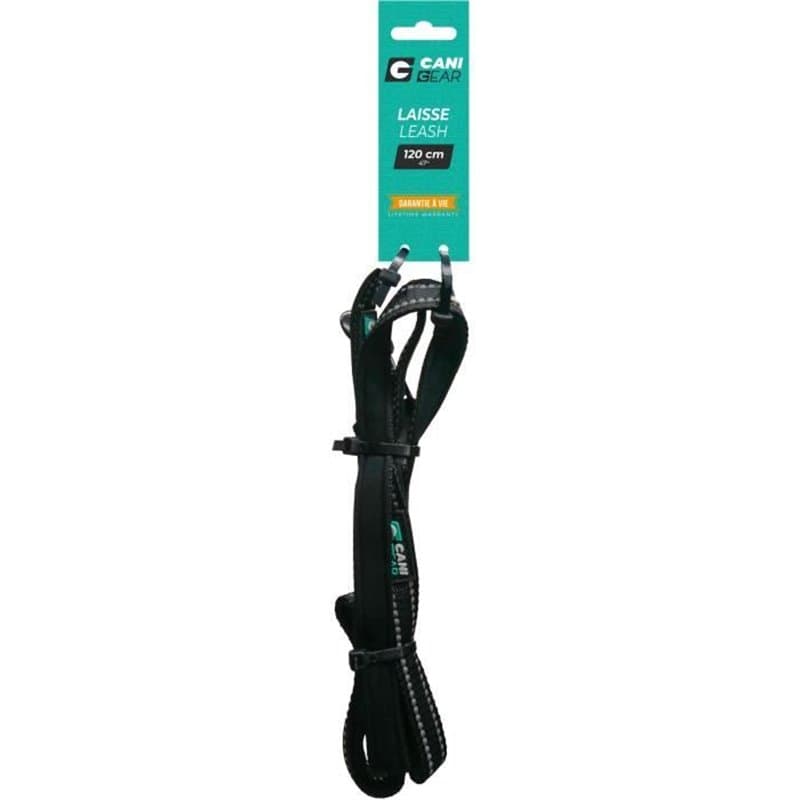 Laisse pour chien - CANI GEAR - 120 cm - Noir - Image 1