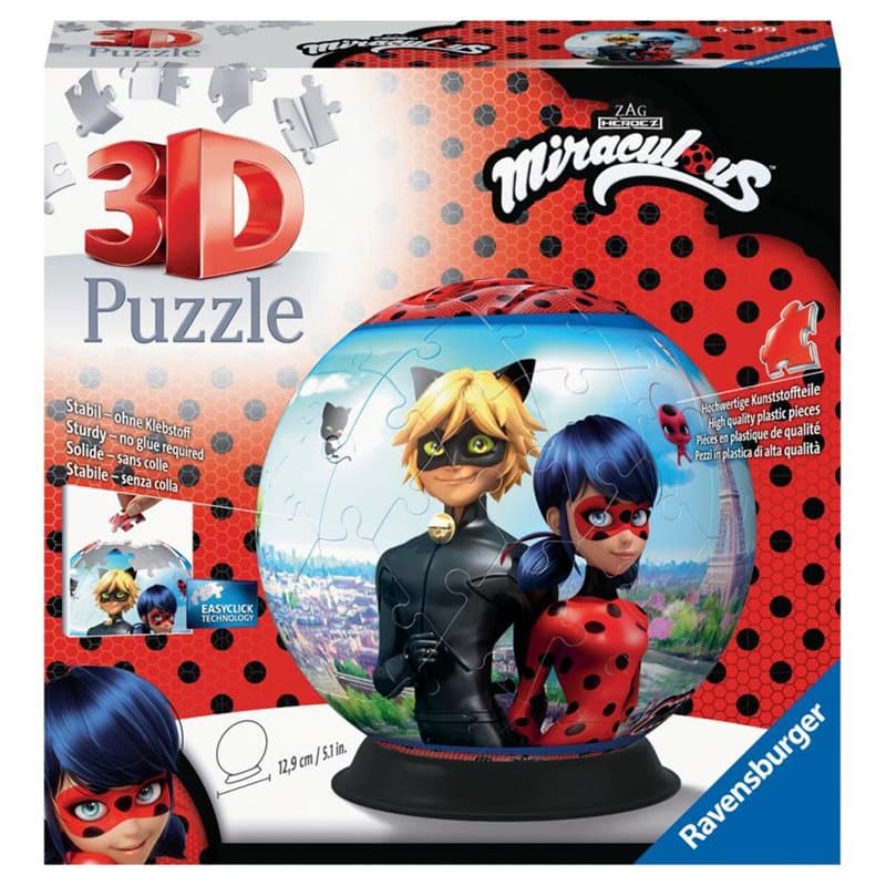 Puzzle 3d rond 72 p - miraculous - Image 1