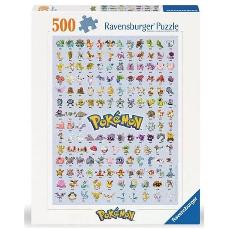 500p puzzle Pokedex premiere generation Pokemon - Image 1