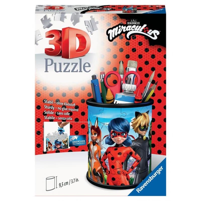 Pot a crayons puzzle 3D - miraculous - Image 1