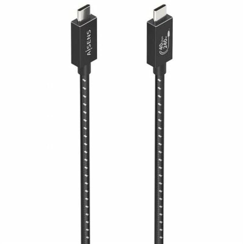Câble USB-C vers USB-C Aisens A156-0868 Noir 1,5 m - Image 1