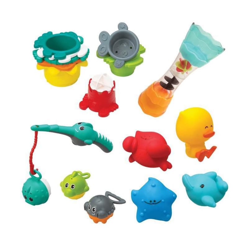 Ensemble de Jouets pour la Salle de Bain Infantino Bath Set 17 Pièces aquatique - Image 1