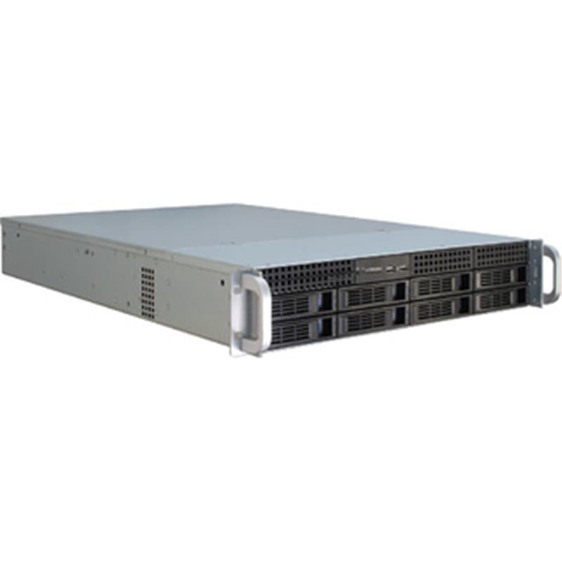 Inter-Tech IPC 2U-2408 Support Noir, Acier inoxydable - Image 1