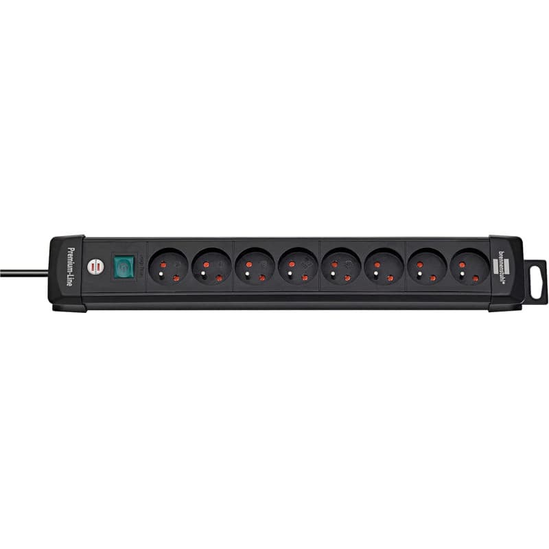 Brennenstuhl Multiprise Premium-Plus Noire, 8 Prises, avec 3m de câble - Image 1