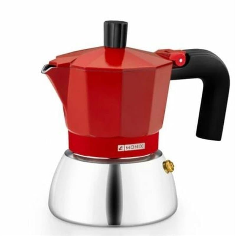 Cafetière Italienne Monix INOX RED 3T Rouge - Image 1