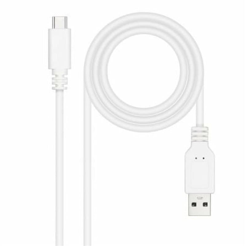 Câble USB NANOCABLE 10.01.2102-W 2 m Blanc - Image 1