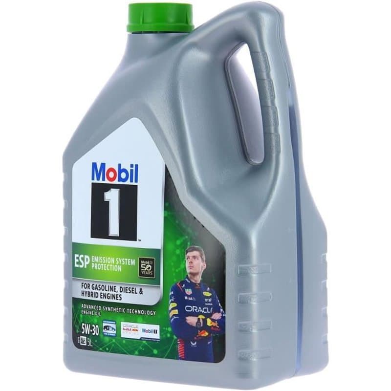 Bidon huile de moteur - MOBIL1 - 5W30 ESP - 5 L - 4 saisons - Image 1