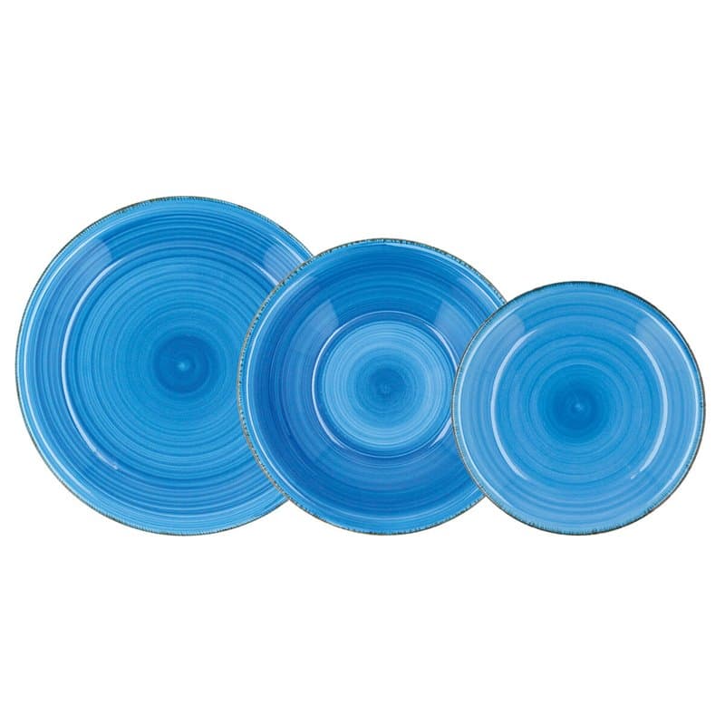Assietes Quid Vita Bleu Céramique 18 Pièces - Image 1