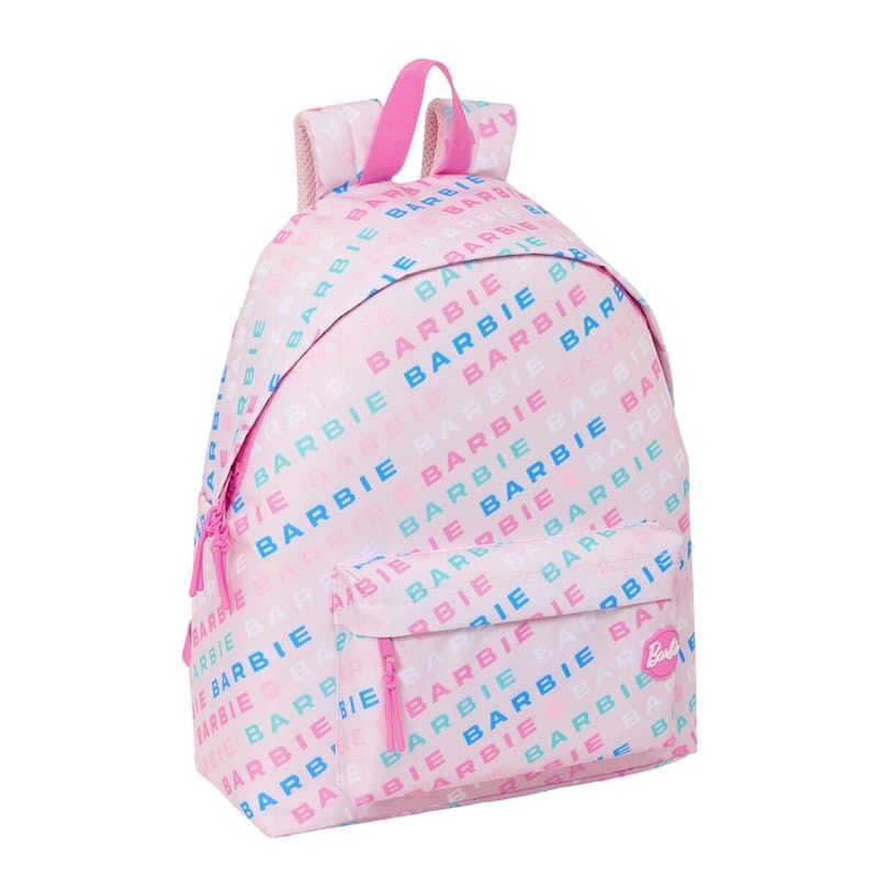 Cartable Barbie Logomania Rose clair 33 x 42 x 15 cm - Image 1