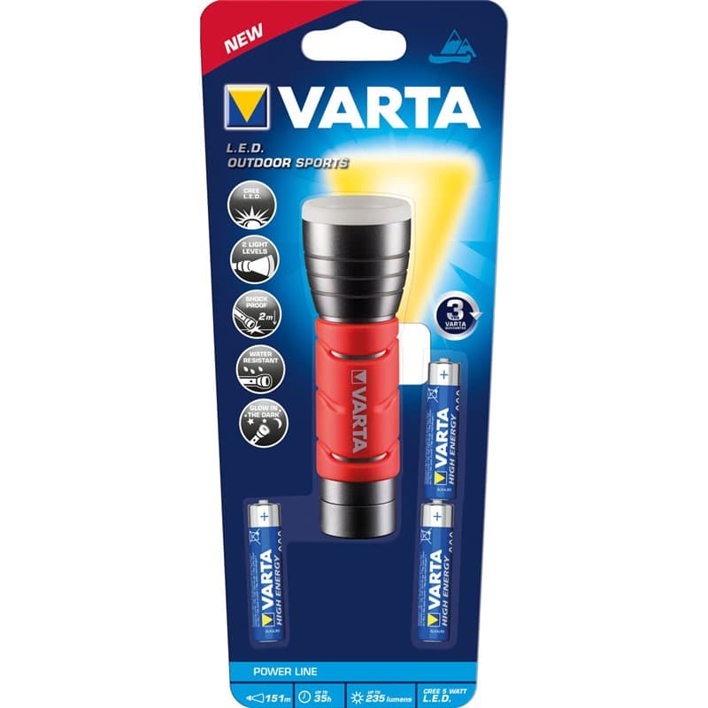 Varta 17627101421 Noir, Rouge Lampe torche LED - Image 1