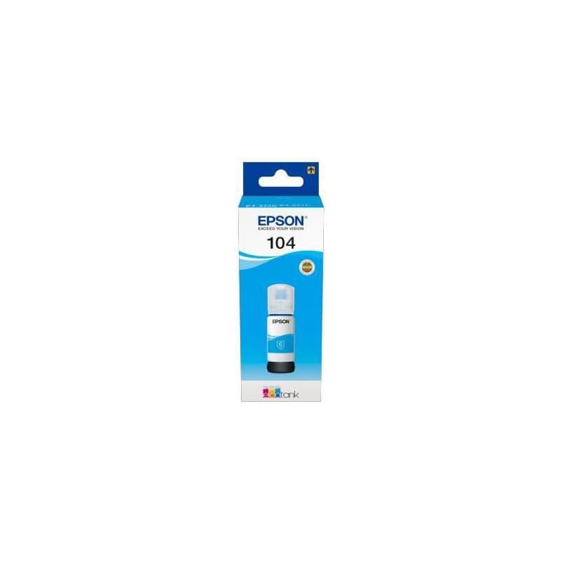 Epson 104 EcoTank Cyan ink bottle - Image 1
