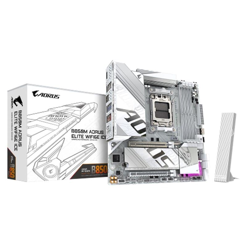 Carte Mère Gigabyte B850M A ELT WF6E ICE AMD AMD AM5 - Image 1