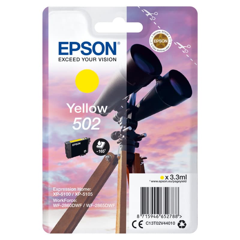 Epson Singlepack Yellow 502 Ink - Image 1