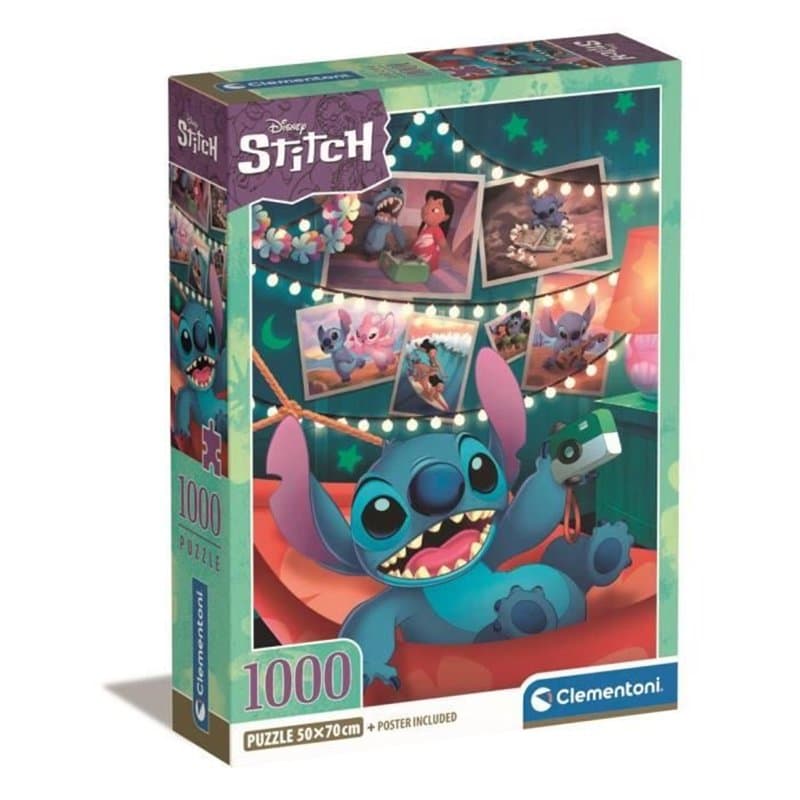 CLEMENTONI - Compact 1000 pieces - Stitch - Image 1