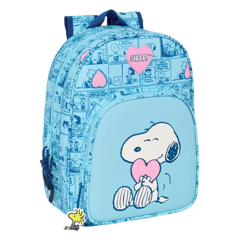 Cartable Snoopy Love Bleu clair 26 x 34 x 11 cm - Image 1